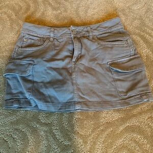 Stylish grey cargo Mini Skirt with Pockets